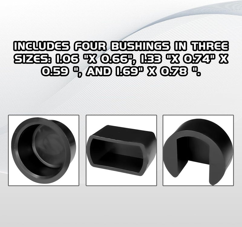 Hirificing Hrificing 4PCS Car Tailgate Hinge Kit Tailgate Bushing Insert Kit, Tail Gate Latch Kit for Dodge Ram/Ford F-Series/Lincoln Models, Tailgate Hinge Pivot Bushing for Left and Right & Bed and Gate Side - Image 3